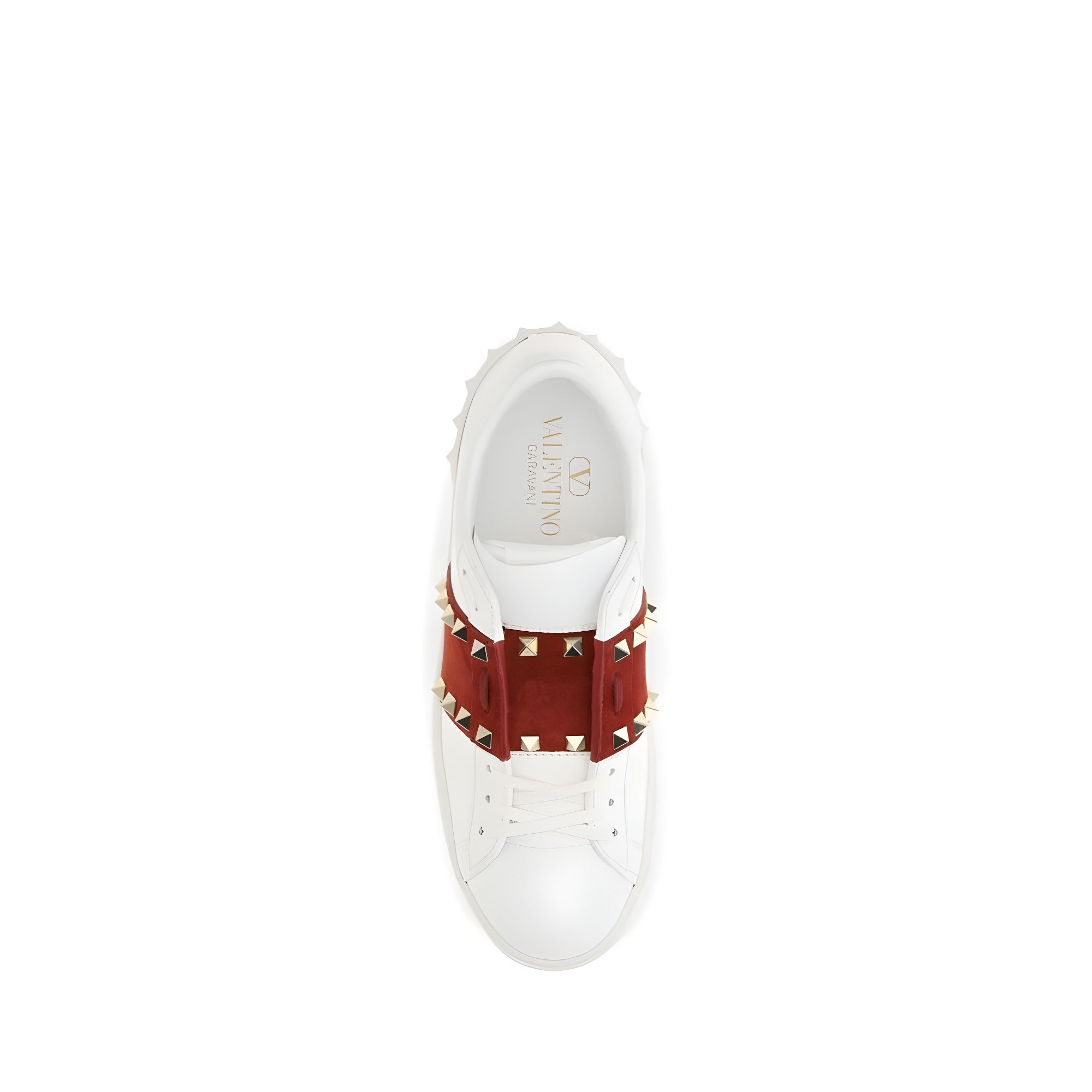 Valentino Garavani White Calf Leather Low Top Sneakers