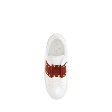 Valentino Garavani White Calf Leather Low Top Sneakers