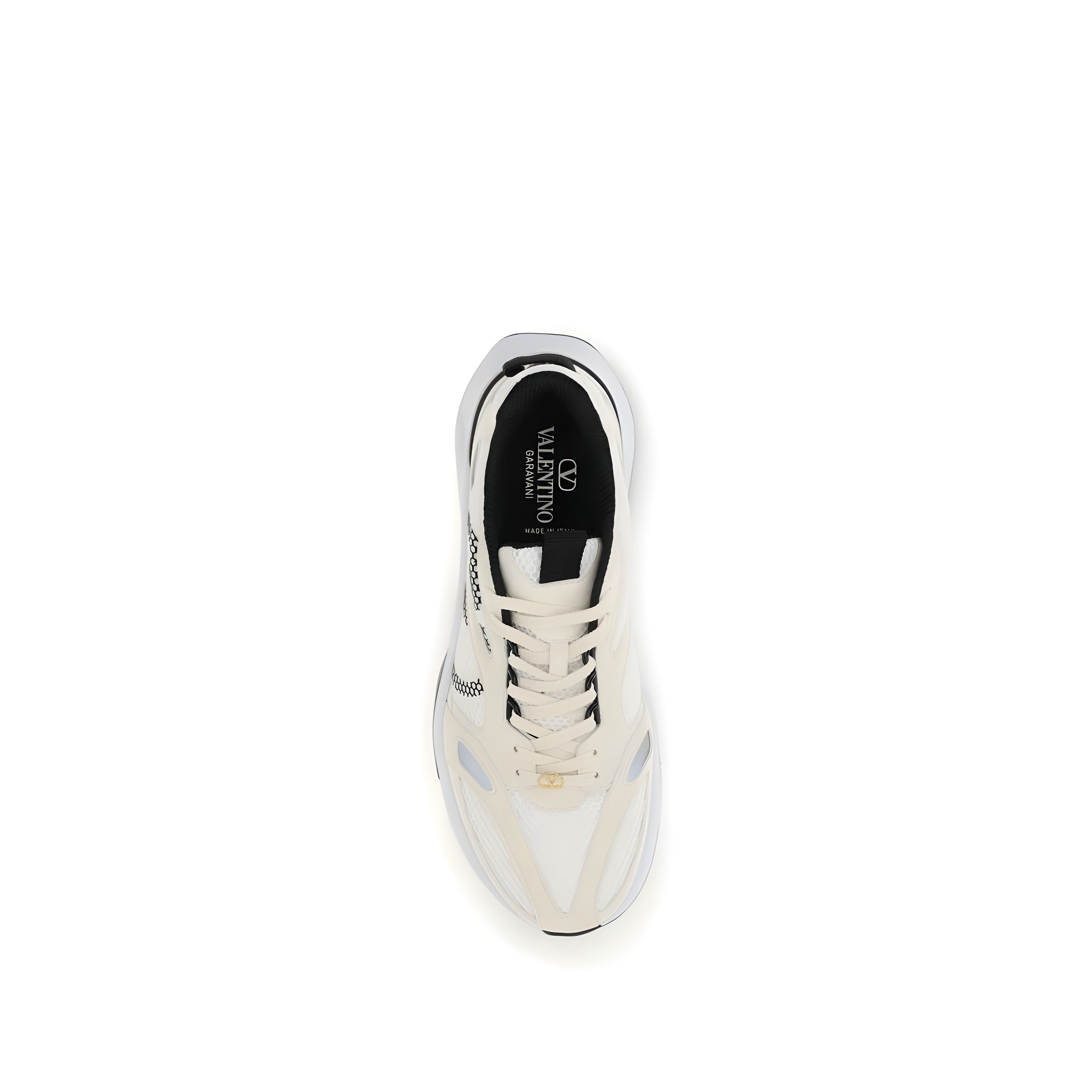 Valentino Garavani White Fabric Low Top Sneakers