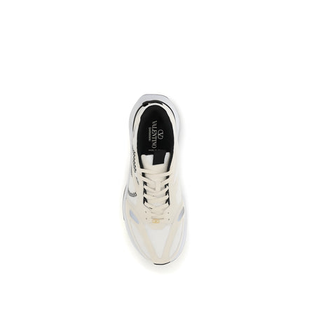Valentino Garavani White Fabric Low Top Sneakers