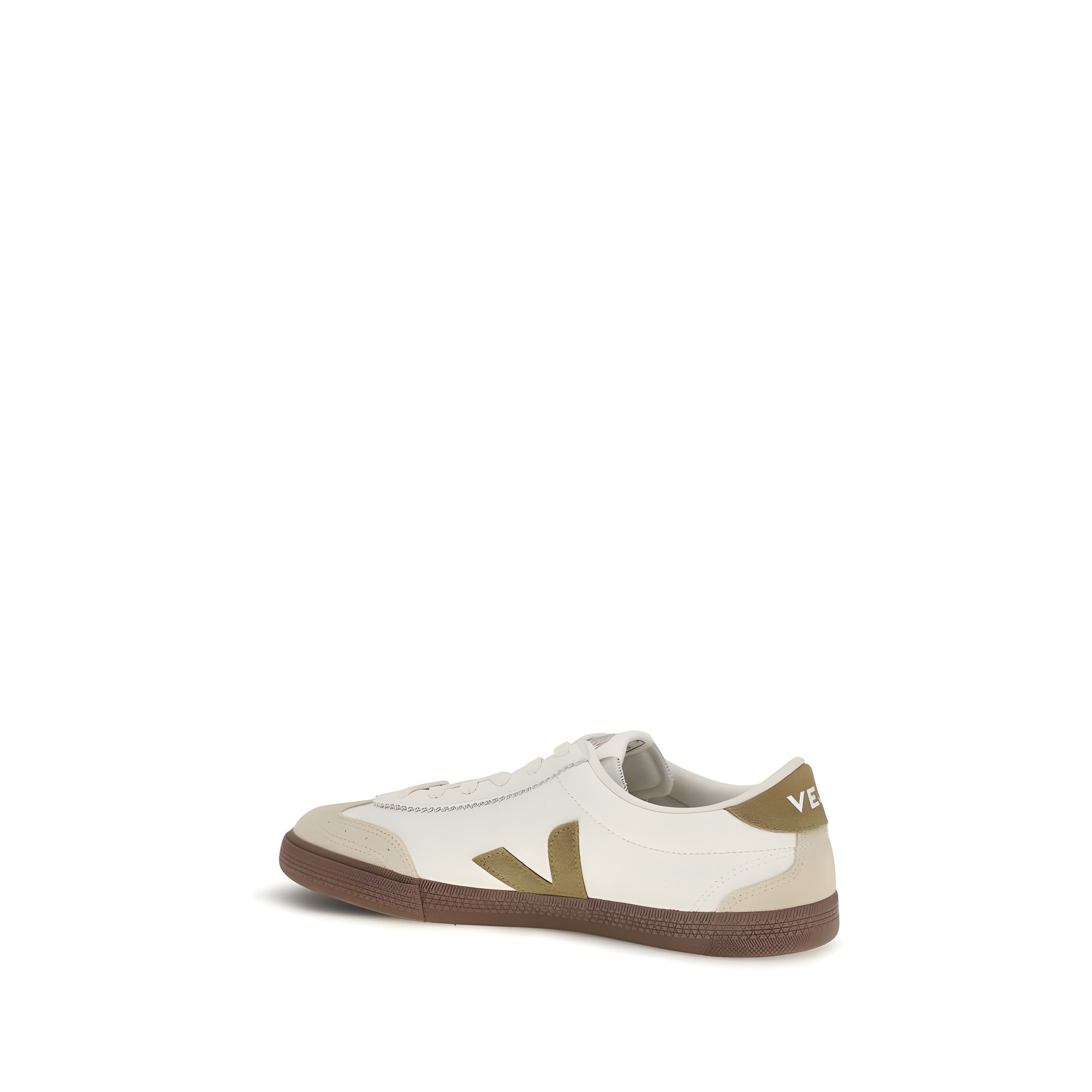 Veja Beige Leather Athletic Sneakers