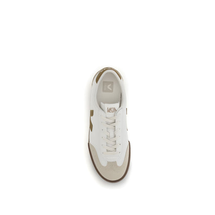 Veja Beige Leather Athletic Sneakers