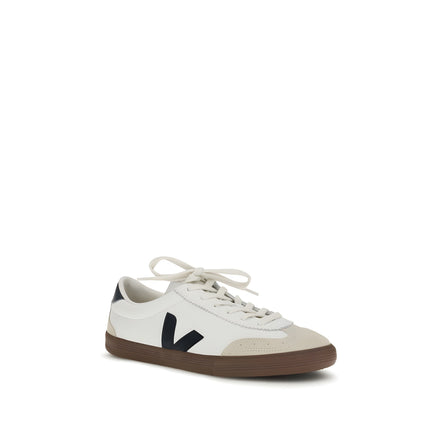Veja White Calf Leather Athletic Sneakers