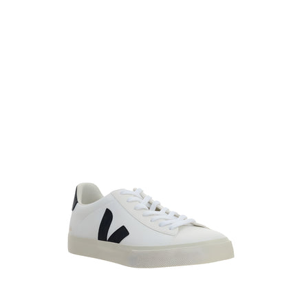 Veja White Calf Leather Low Top Sneakers