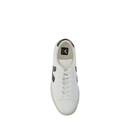 Veja White Calf Leather Low Top Sneakers