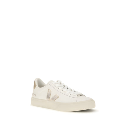 Veja White Calf Leather Low Top Sneakers