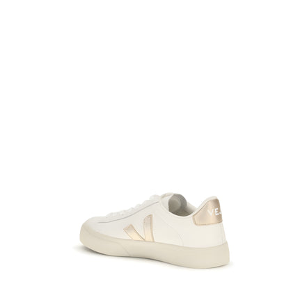Veja White Calf Leather Low Top Sneakers