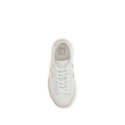 Veja White Calf Leather Low Top Sneakers