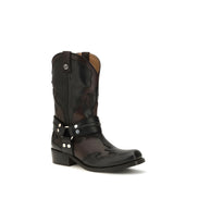 Versace Black Leather Ankle Boots