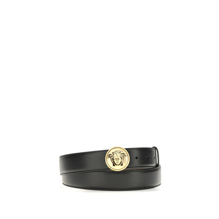 Versace Black Calf Leather Regular Belt