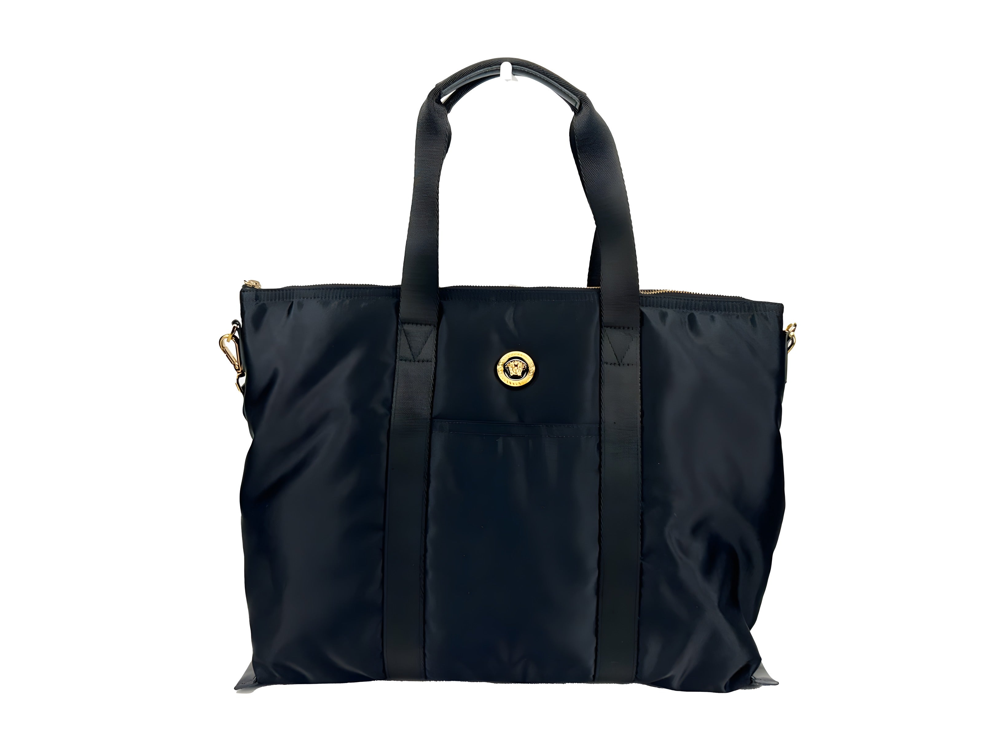 Versace Black La Medusa Tote Bag
