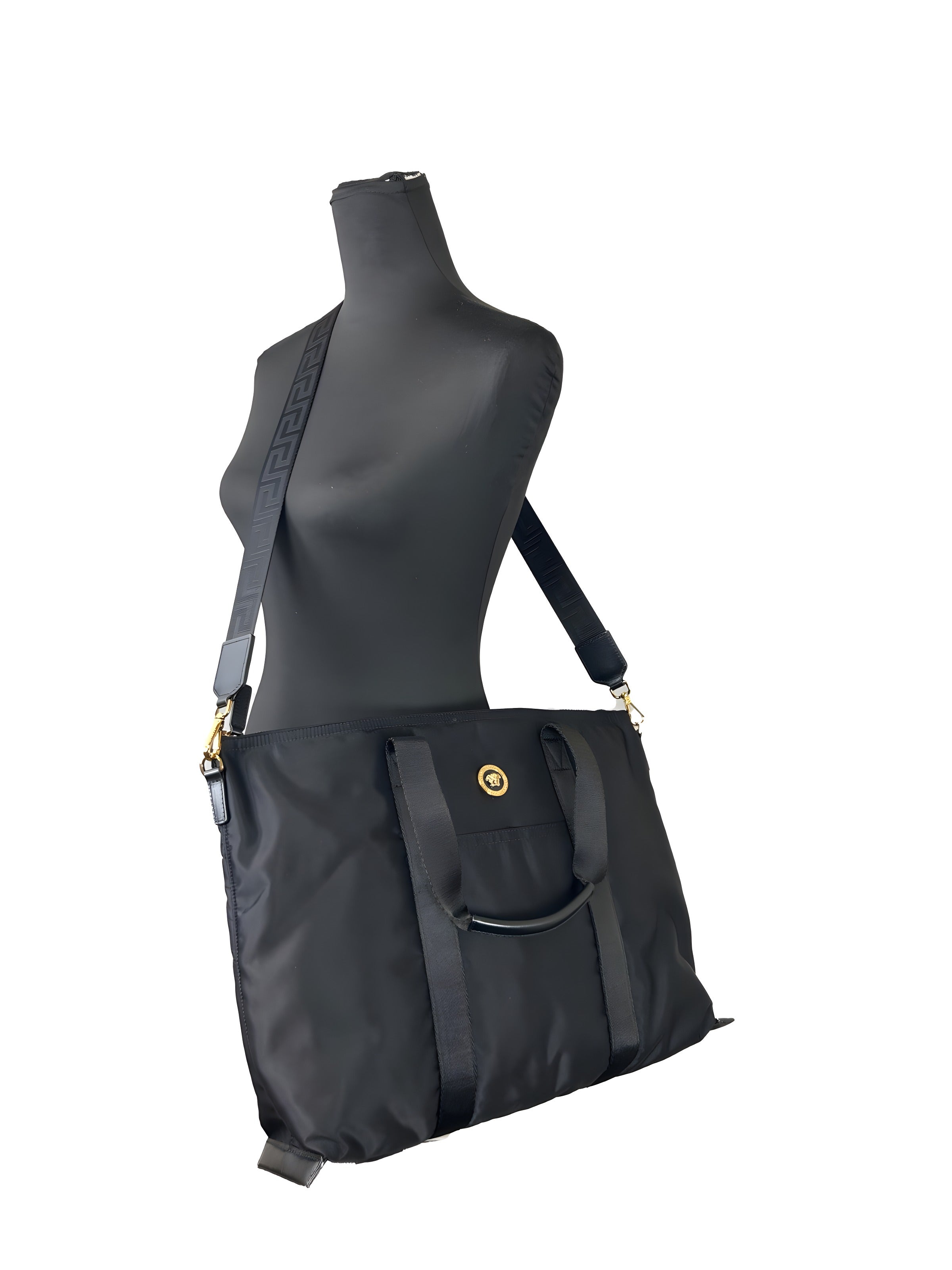 Versace Black La Medusa Tote Bag