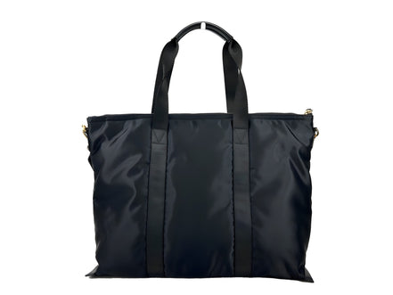 Sac cabas à bandoulière Versace La Medusa en tissu nylon noir