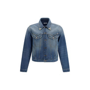 Versace Blue Cotton Denim Jacket