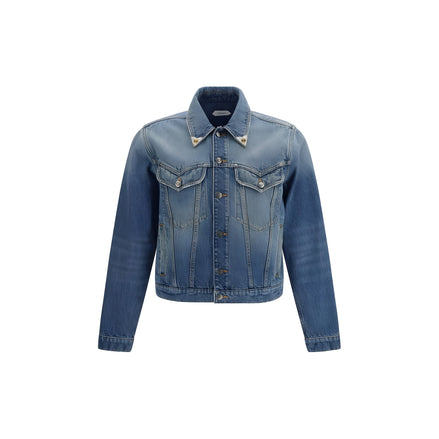Versace Blue Cotton Denim Jacket