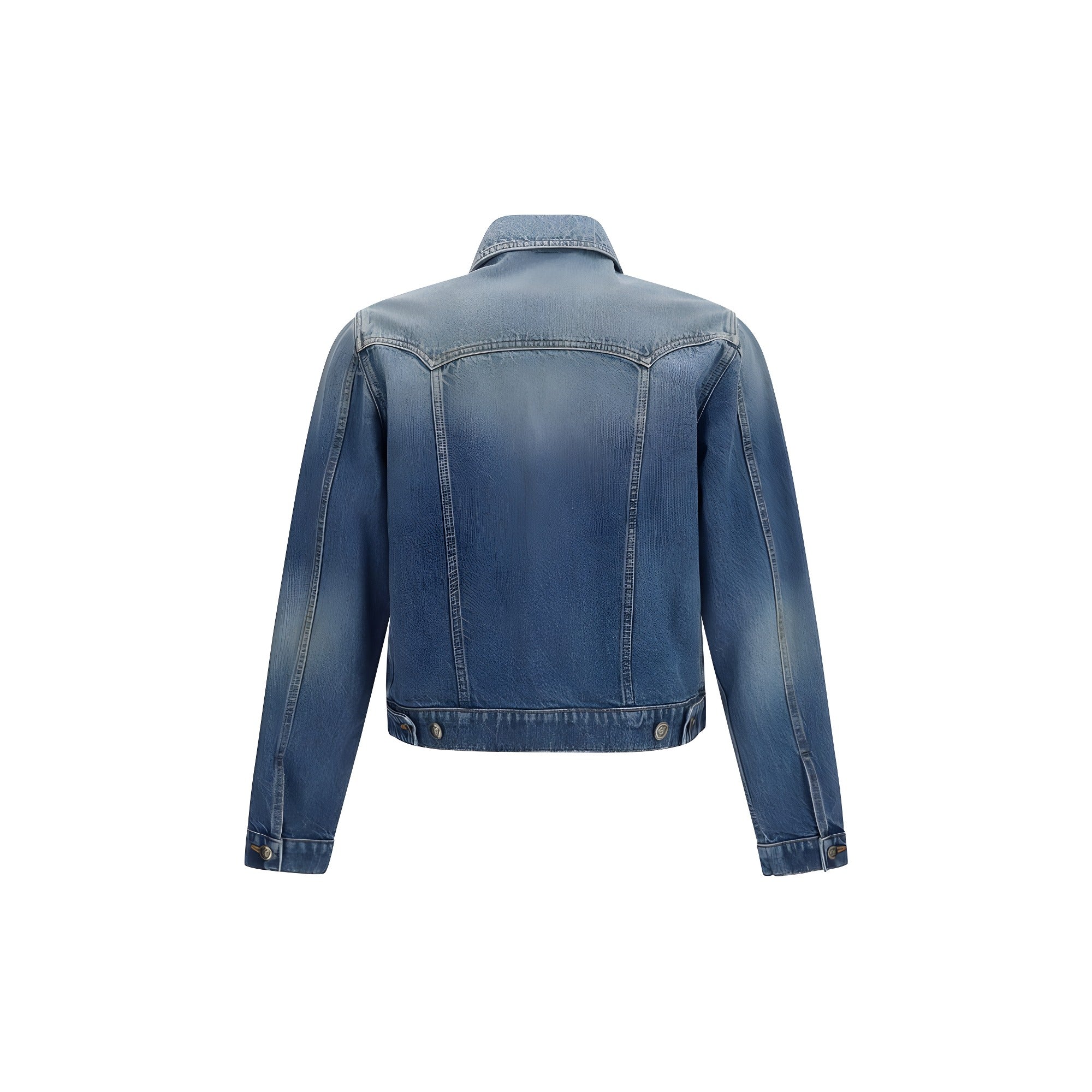 Versace Blue Cotton Denim Jacket