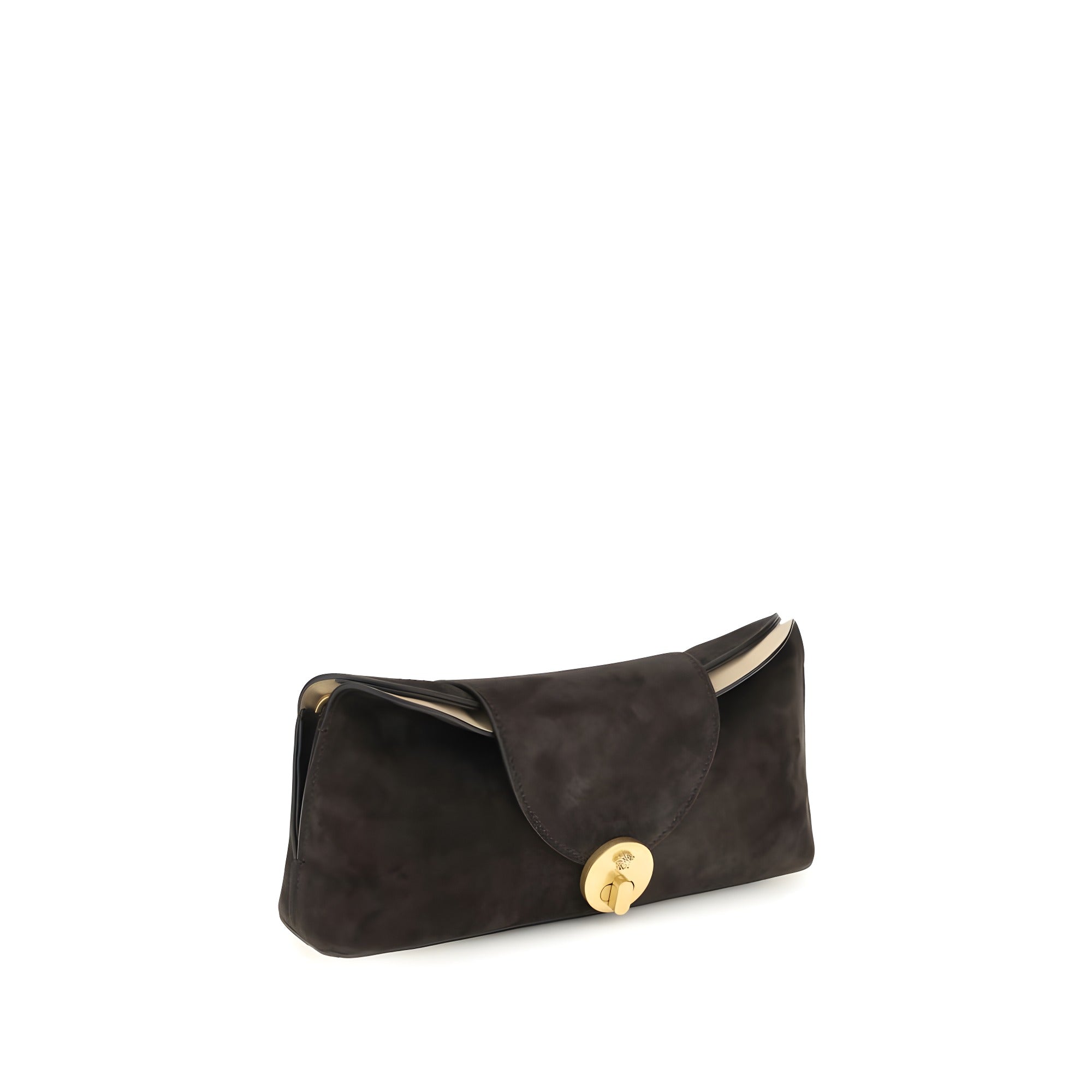 Versace Brown Suede Shoulder Bag