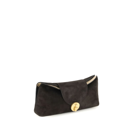 Versace Brown Suede Shoulder Bag