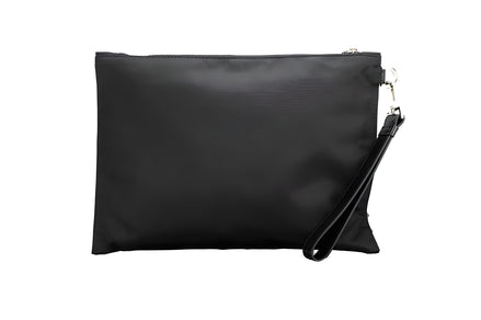 Pochette/Sac bandoulière convertible en nylon noir avec Méduse, grande taille, Versace