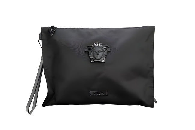 Versace Black Medusa Clutch Bag
