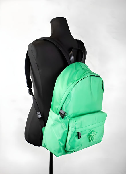 Sac à dos cabas Versace en nylon vert vif avec méduse