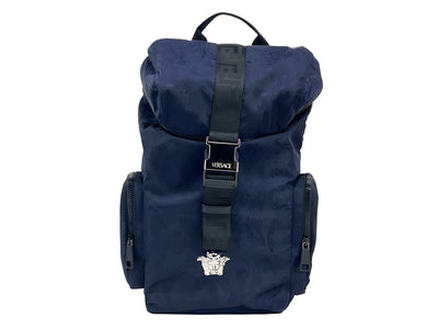 Sac à dos Versace Medusa en nylon avec boucle et cordon de serrage