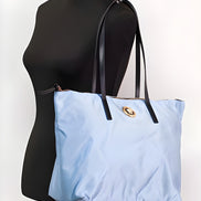 Versace Portuna Medusa Blue Tote Bag