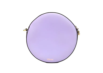 Versace Lilac Disco Leather Camera Crossbody Bag