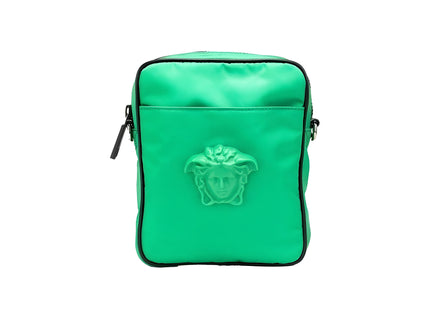 Sac bandoulière Versace Medusa en nylon vert vif