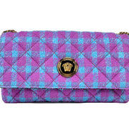 Versace Wool Lurex Medium Shoulder Crossbody Bag