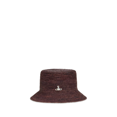Vivienne Westwood Brown Raffia Bucket Hat