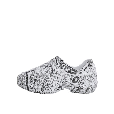 Dolce & Gabbana White Black Graffiti Daymaster Sneakers