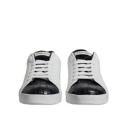 Dolce & Gabbana Baskets Portofino en cuir noir et blanc