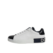 Dolce & Gabbana Baskets Portofino en cuir noir et blanc