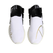 Dolce & Gabbana White Black Low Top Sorrento Sneakers