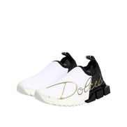 Dolce & Gabbana White Black Low Top Sorrento Sneakers