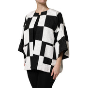 Veste Blazer Jacquard Dolce & Gabbana Blanche Noire Patchwork