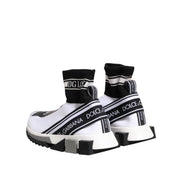 Dolce & Gabbana White Black Sorrento Socks Sneakers
