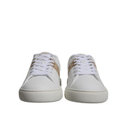 Versace White Brown Greca Print TPU Low Top Sneakers