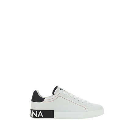 Baskets basses Dolce & Gabbana en cuir de veau blanc Bos Taurus