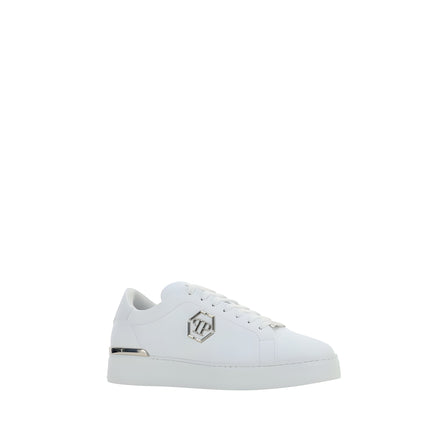 Baskets basses Philipp Plein en cuir de veau blanc Bos Taurus