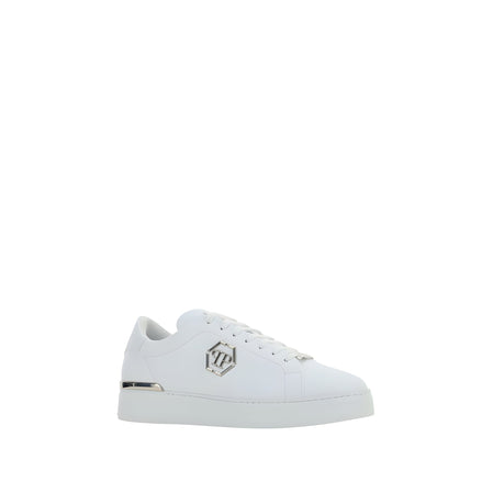 Baskets basses Philipp Plein en cuir de veau blanc Bos Taurus