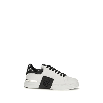 Baskets basses Philipp Plein en cuir de veau blanc Bos Taurus