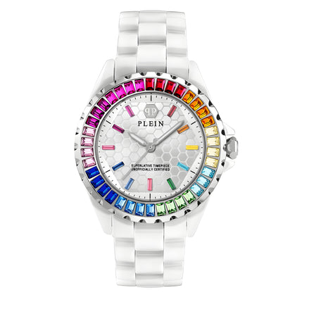 Montre élégante en céramique blanche Philipp Plein