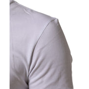 Dolce & Gabbana White Cotton Logo Print Crew Neck T-Shirt