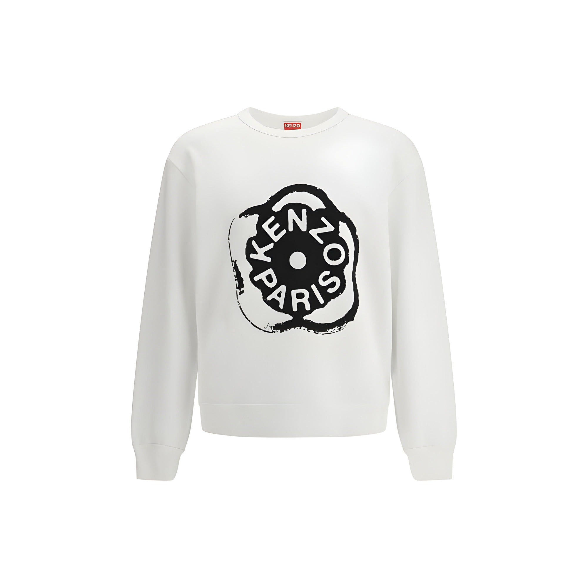 Sweat-shirt en coton blanc Kenzo