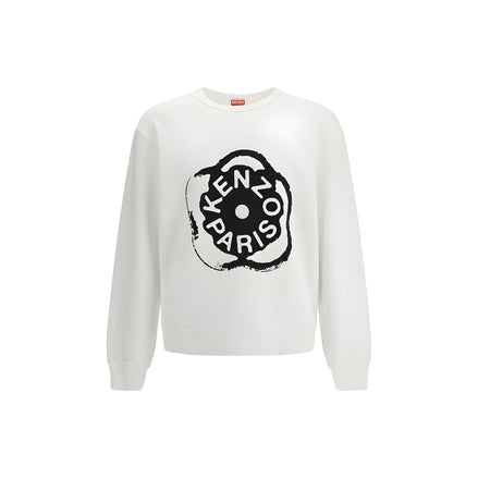 Sweat-shirt en coton blanc Kenzo
