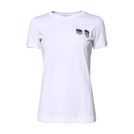 Dolce & Gabbana White #DGFamily Cotton Crew Neck T-shirt