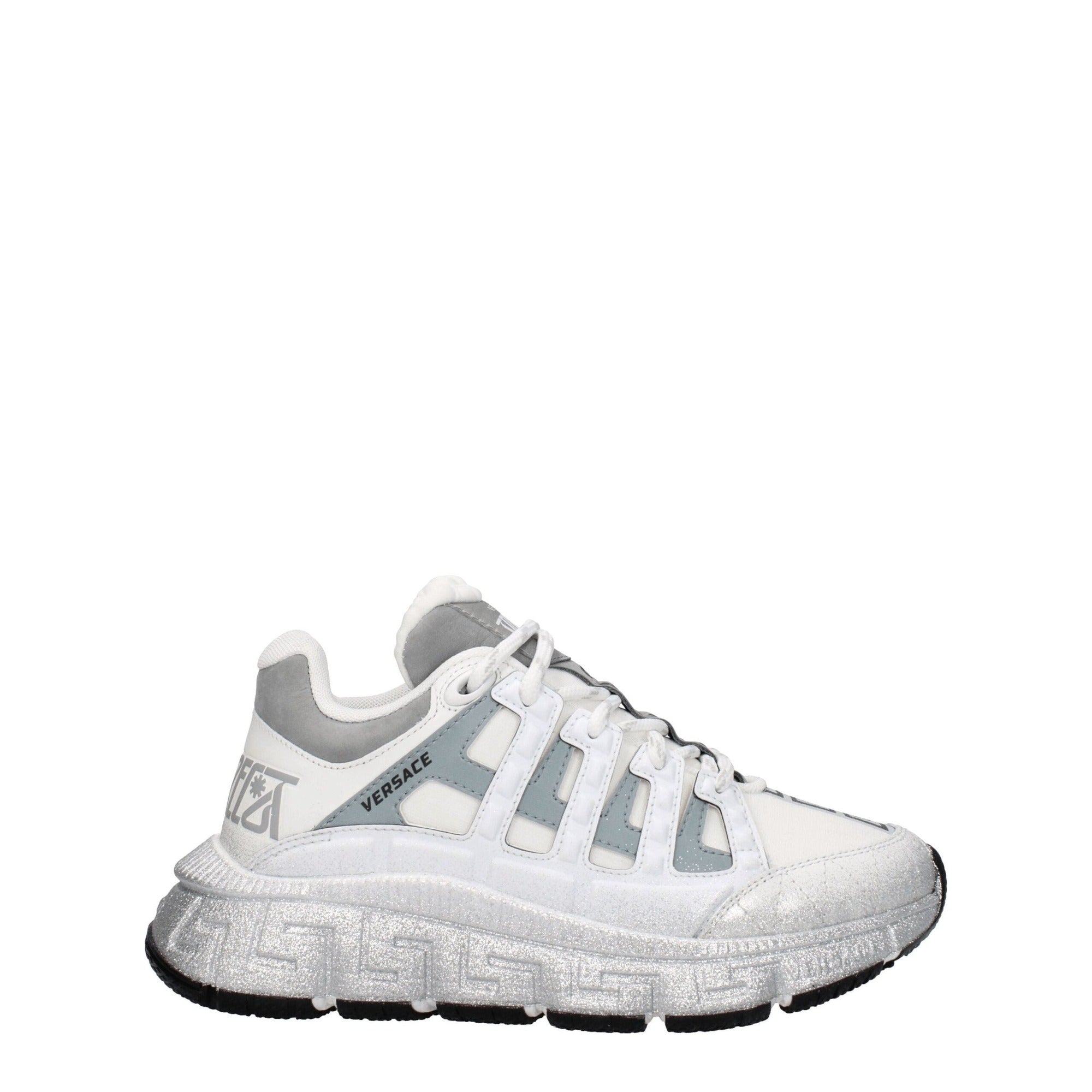 Baskets de sport en tissu bleu Versace