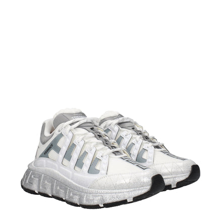 Baskets de sport en tissu bleu Versace